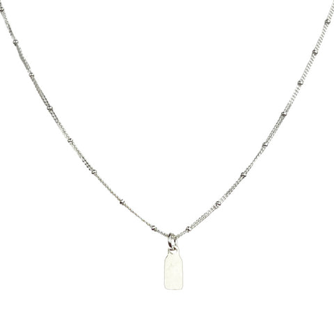Tag Necklace - Silver - Engravable
