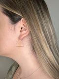 Sparkle Triangle Hoops - Gold