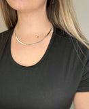 Herringbone Necklace - Silver