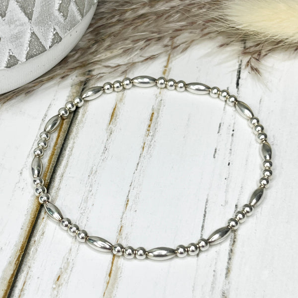7mm Oval Bracelet Silver