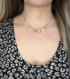 Interlocking Circle Necklace - Rose Gold