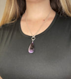 Amethyst Teardrop Charm