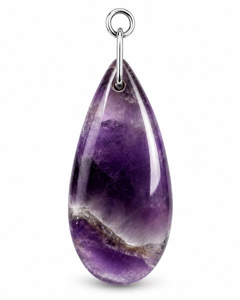 Amethyst Charm - Silver