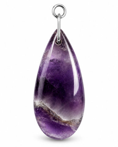 Amethyst Charm - Silver
