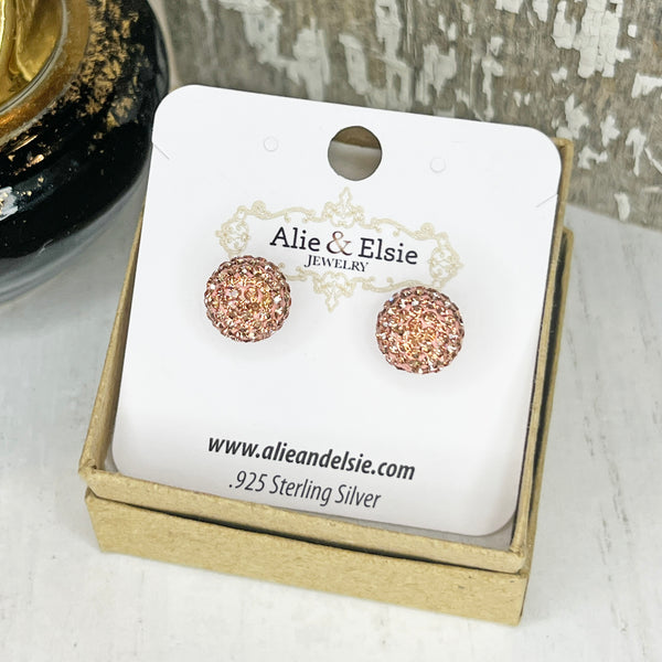 Apricot Shimmer Studs