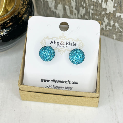 Aqua March Shimmer Studs