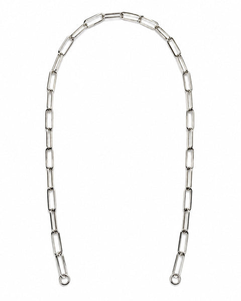 Bertha Paperclip Charm Necklace Chain - Silver