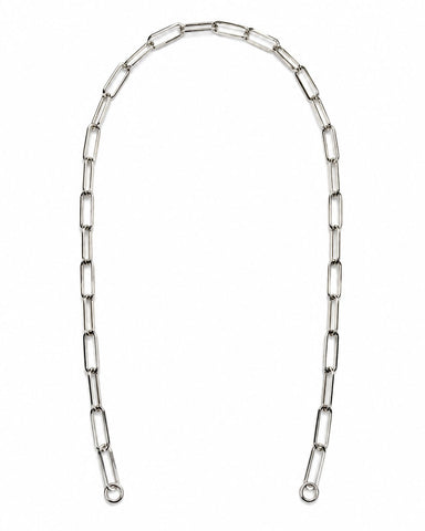 Bertha Paperclip Charm Necklace Chain - Silver