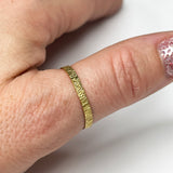 Birch Hammered Ring Gold