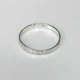 Birch Hammered Ring Silver