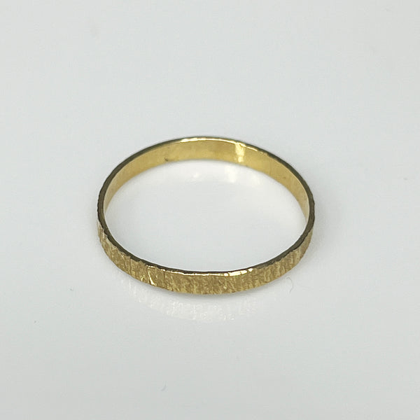 Birch Hammered Ring Gold