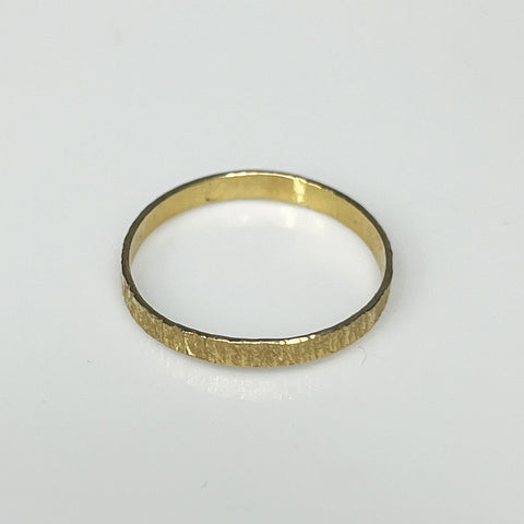 Birch Hammered Ring Gold