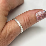 Birch Hammered Ring Silver