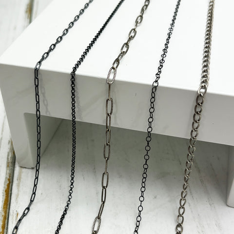 Permanent Jewelry Chain Options - Black