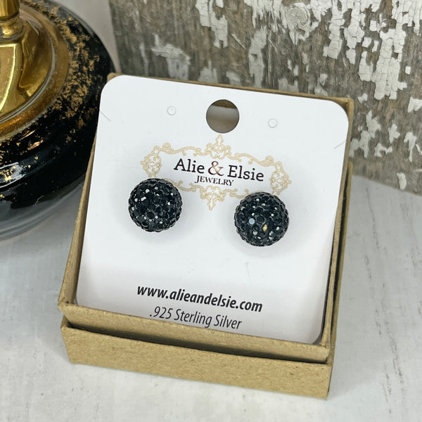 Black Shimmer Studs