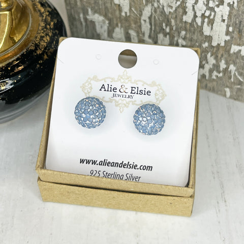 Blue Opal Shimmer Studs