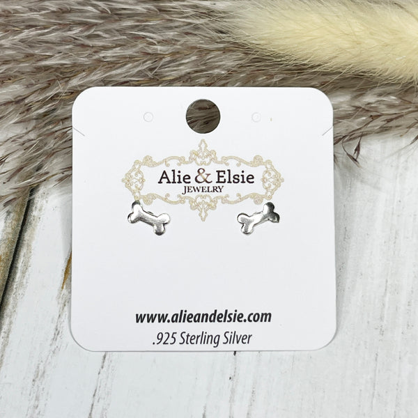 Bone Studs - Silver