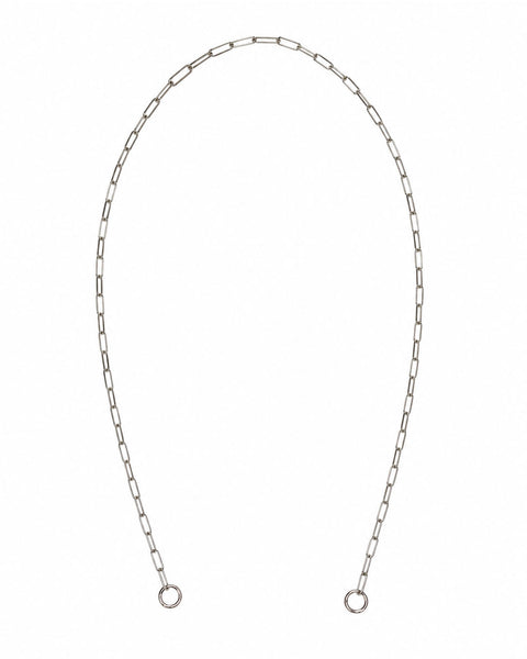 Brick Charm Necklace Chain - Silver