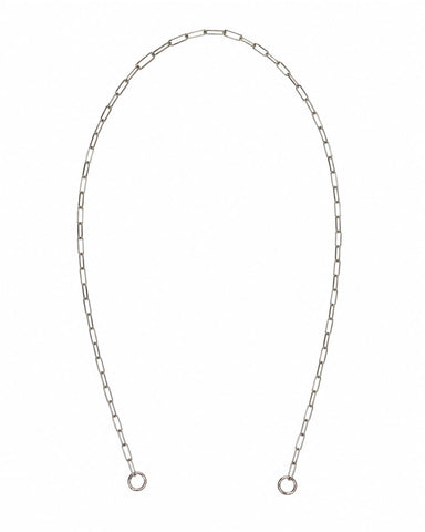 Brick Charm Necklace Chain - Silver