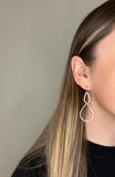 Textured Teardrop Earrings Gold