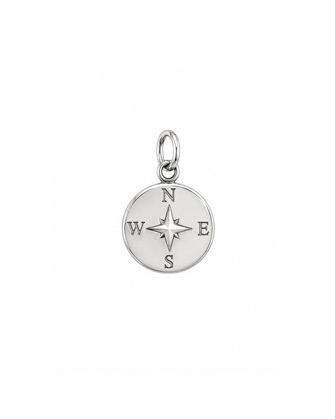 Compass Charm - Silver