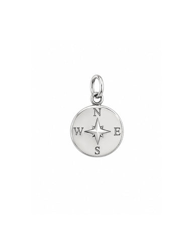 Compass Charm - Silver