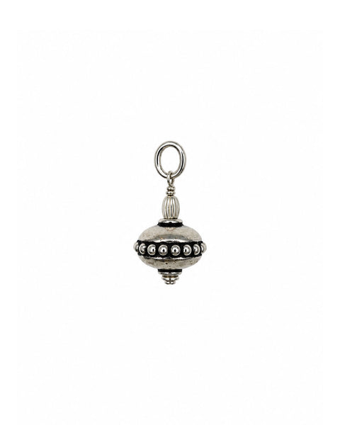 Dotted Saucer Charm - Silver