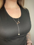 Lariat Necklace - Silver 40% off