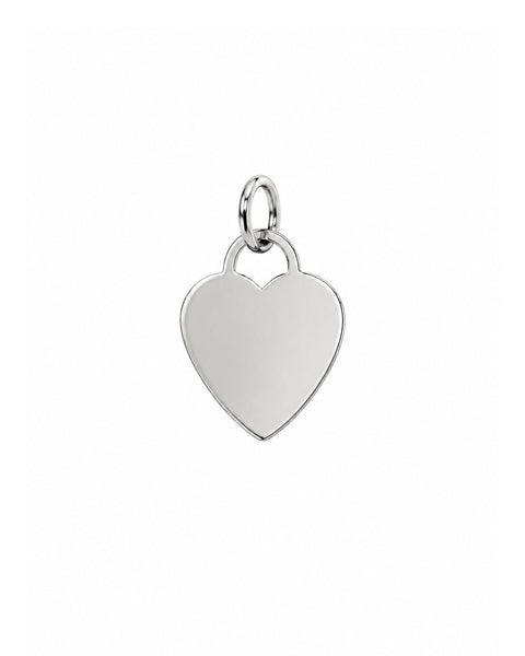 Large Engravable Heart Charm - Silver