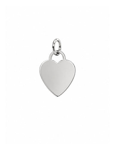 Large Engravable Heart Charm - Silver