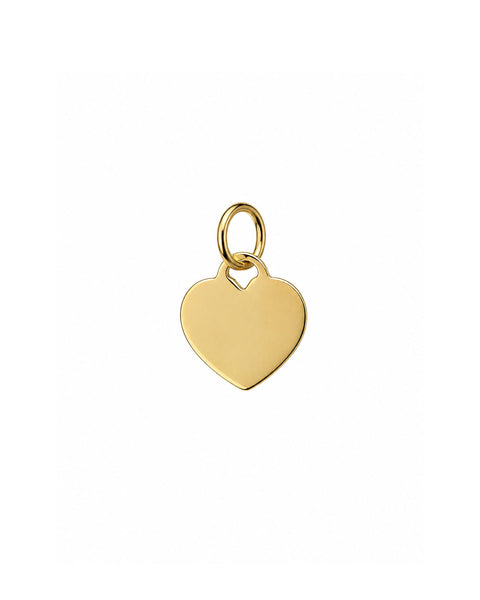 Engravable Heart Charm - Gold