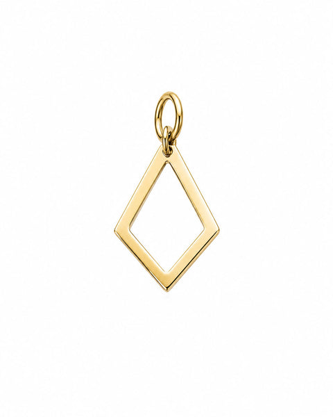 Hollow Diamond Charm - Gold