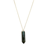 Labrodite Point Necklace - Gold