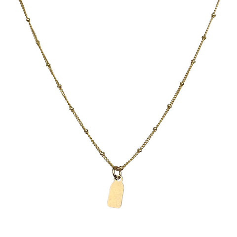 Tag Necklace - Gold - Engravable