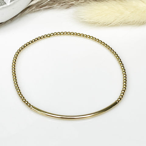 2mm Soothing Tube Bracelet Gold