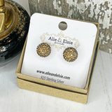 Gold November Shimmer Studs