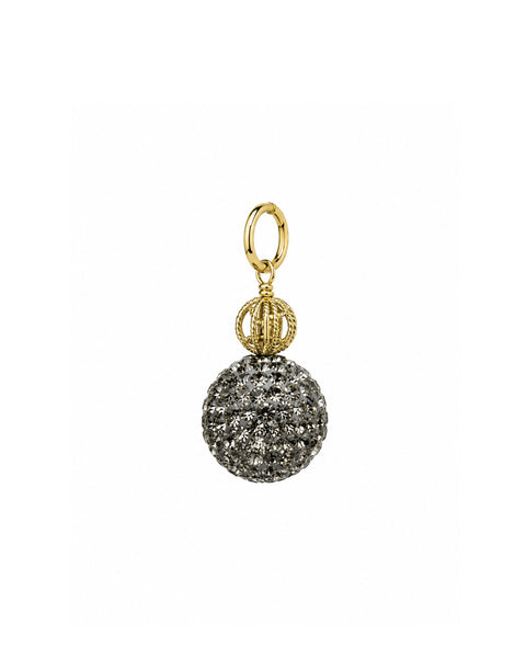 Grey Shimmer Charm - Gold