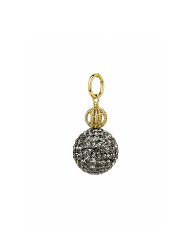 Grey Shimmer Charm - Gold