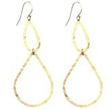 Textured Teardrop Earrings Gold