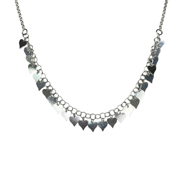 Heart Gypsy Necklace - Silver