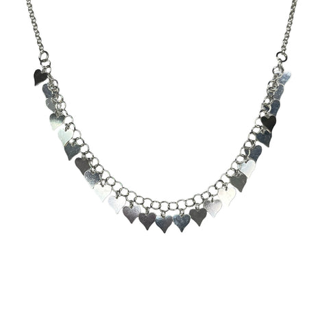 Heart Gypsy Necklace - Silver