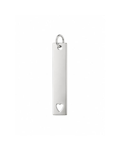 Lovely Heart Charm - Silver