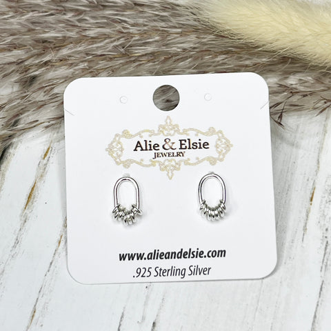 Luna Circle Studs - Silver