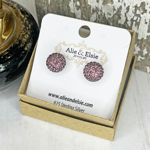 Mauve June Shimmer Studs