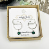 Birthstone Shimmer Hoop Earrings