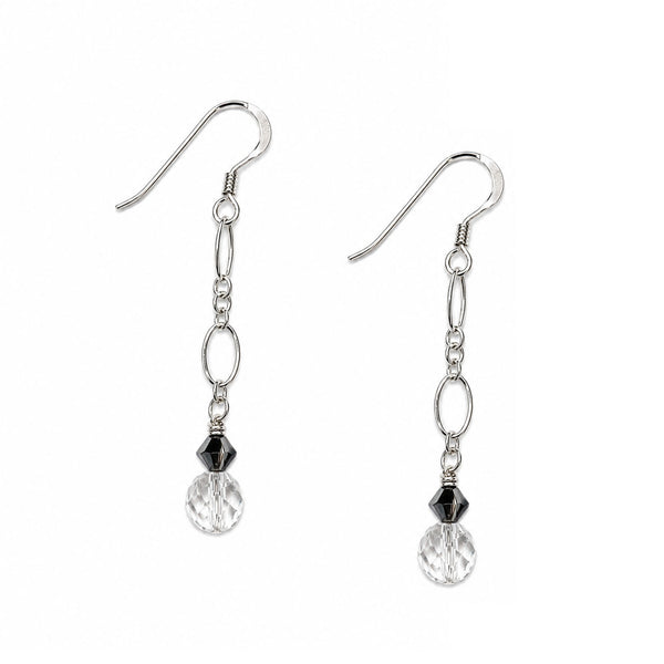 Moonlight Crystal Earring - Silver