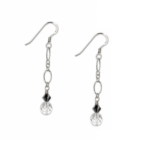 Moonlight Crystal Earring - Silver
