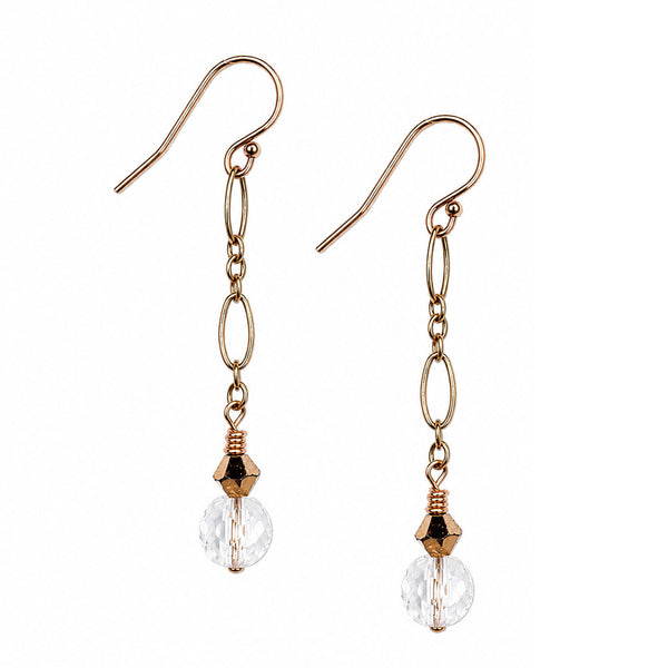 Moonlight Crystal Earring - Rose Gold
