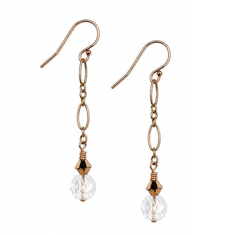 Moonlight Crystal Earring - Rose Gold