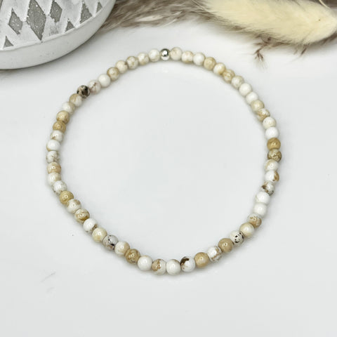 Beaded Anklet - Multi Howlite